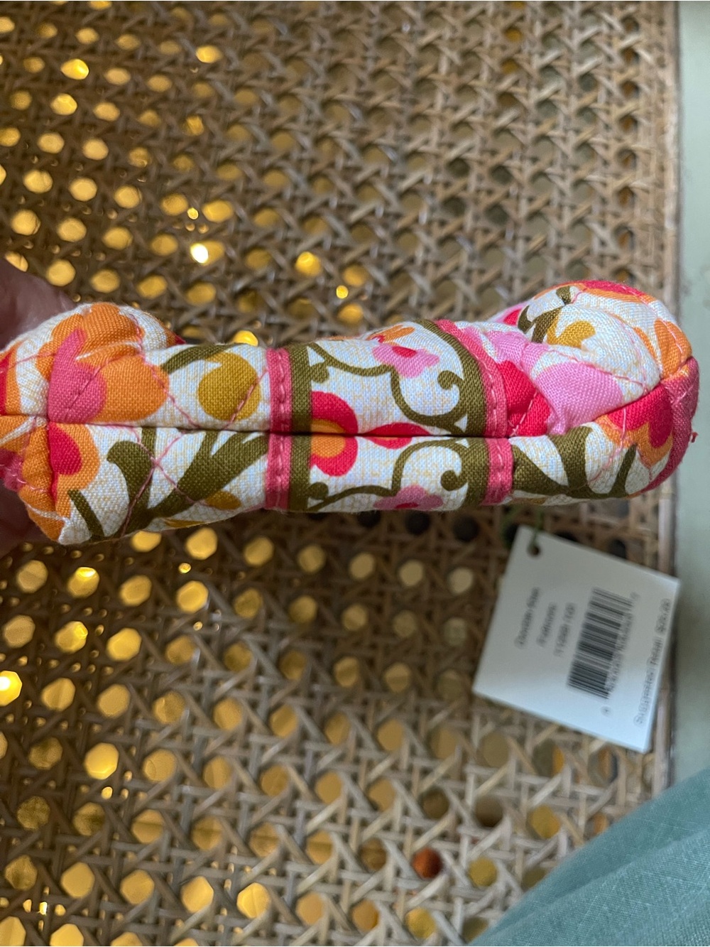Vera Bradley Vintage “Folkloric” Pink Floral Quilted Kiss-Lock Coin Purse NWT - Picture 6 of 7